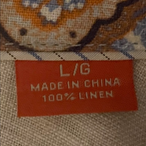 Tommy Bahama 100% Linen Paisley shirt size Large - Picture 7 of 7